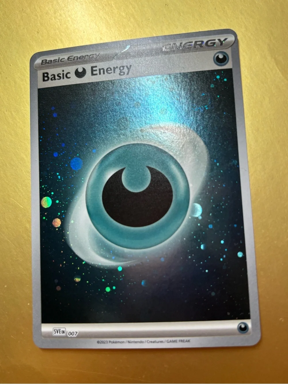 Full Holo Basic Energy Darkness Type Card